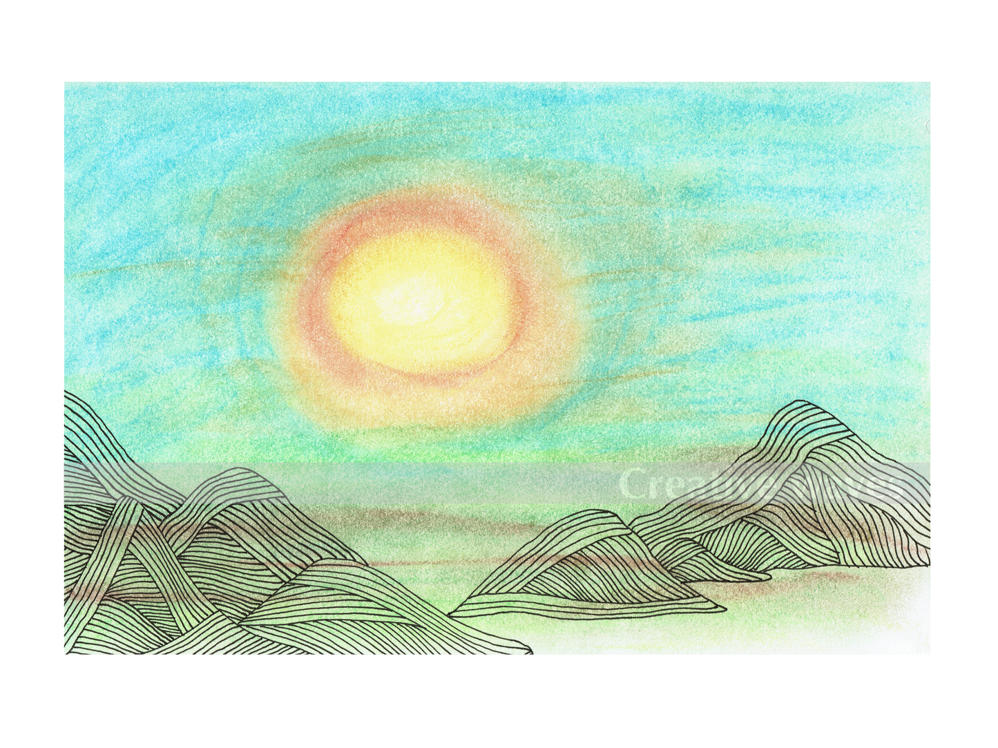Sun lines - Blank Card